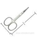 Professional Silver Color Eyebrow Nose Hair Scissors Stainless Steel Durable Beauty Trimming Tool with Customized Logo